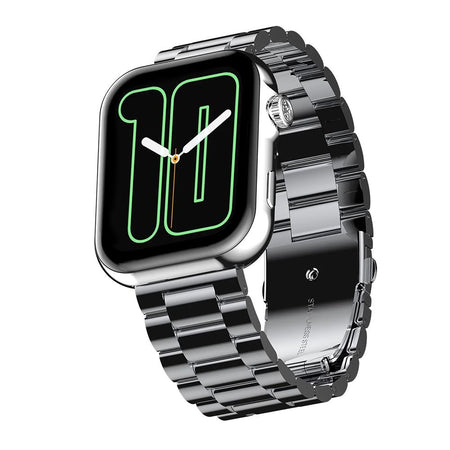Ronin R-09 Luxury Smart Watch, 1.96" Always On Amoled Display, Silver Dial and Chain +1 Free Black Silicon Strap - Main Image
