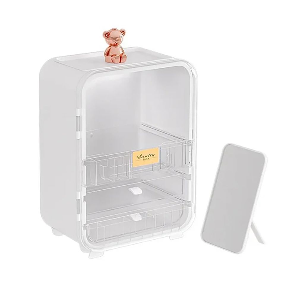 Matrix Clear View Cosmetic Organizer With Mirror & Led, Make Up Stands For Accessories - Main Image