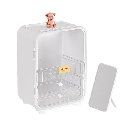 Matrix Clear View Cosmetic Organizer With Mirror & Led, Make Up Stands For Accessories - Main Image