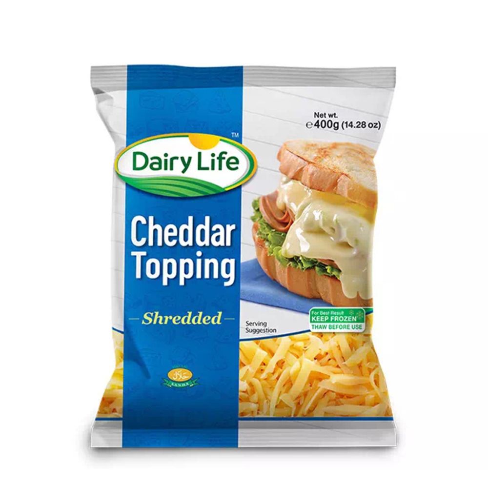 Dairy Life Chedder Topping Shredded Cheese, 400g - Main Image