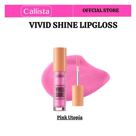 Callista Vivid Shine Lip Gloss, Vegan, Shea Butter, Argan Oil, Vitamin E & Cruelty Free, 4.5ml, 108 Pink Utopia - Main Image