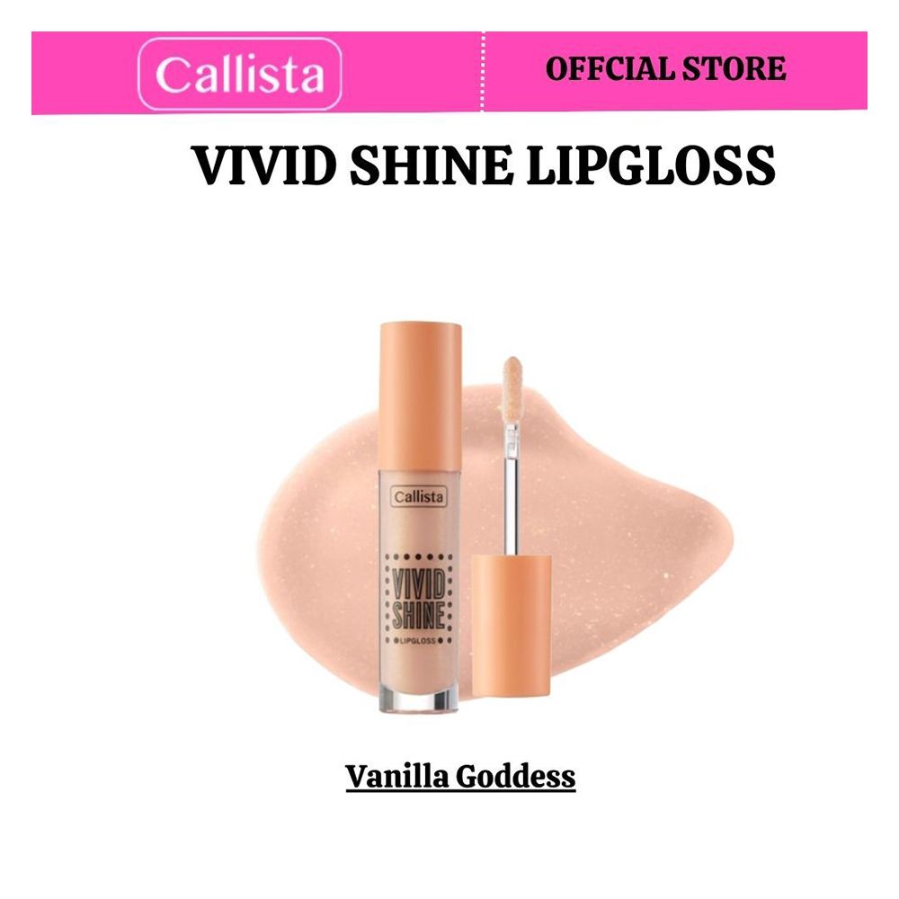 Callista Vivid Shine Lip Gloss, Vegan, Shea Butter, Argan Oil, Vitamin E & Cruelty Free, 4.5ml, 106 Vanilla Goddess - Main Image