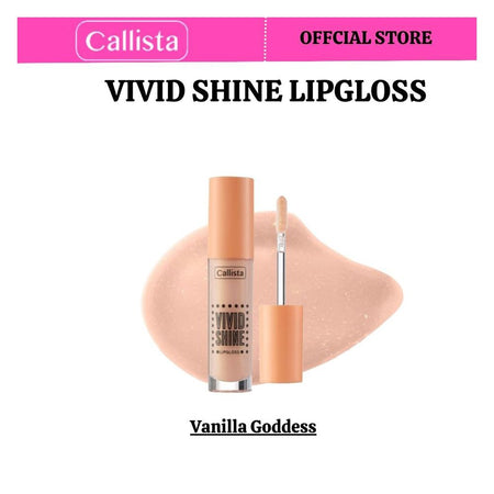 Callista Vivid Shine Lip Gloss, Vegan, Shea Butter, Argan Oil, Vitamin E & Cruelty Free, 4.5ml, 106 Vanilla Goddess - Main Image
