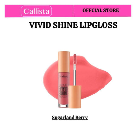 Callista Vivid Shine Lip Gloss, Vegan, Shea Butter, Argan Oil, Vitamin E & Cruelty Free, 4.5ml, 103 Sugarland Berry - Main Image