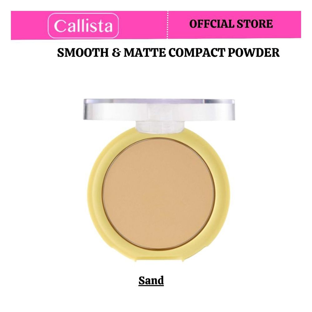 Callista Smooth & Matte Compact Powder, Argan Oil & Cruelty, 10g, 20 Sand - Main Image