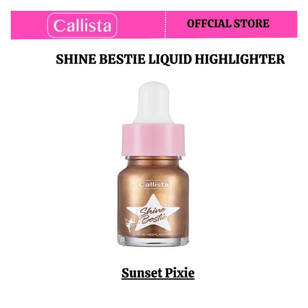 Callista Shine Bestie Liquid Highlighter, For All Skin Types, Cruelty free, 04 Sunset Pixie - Main Image