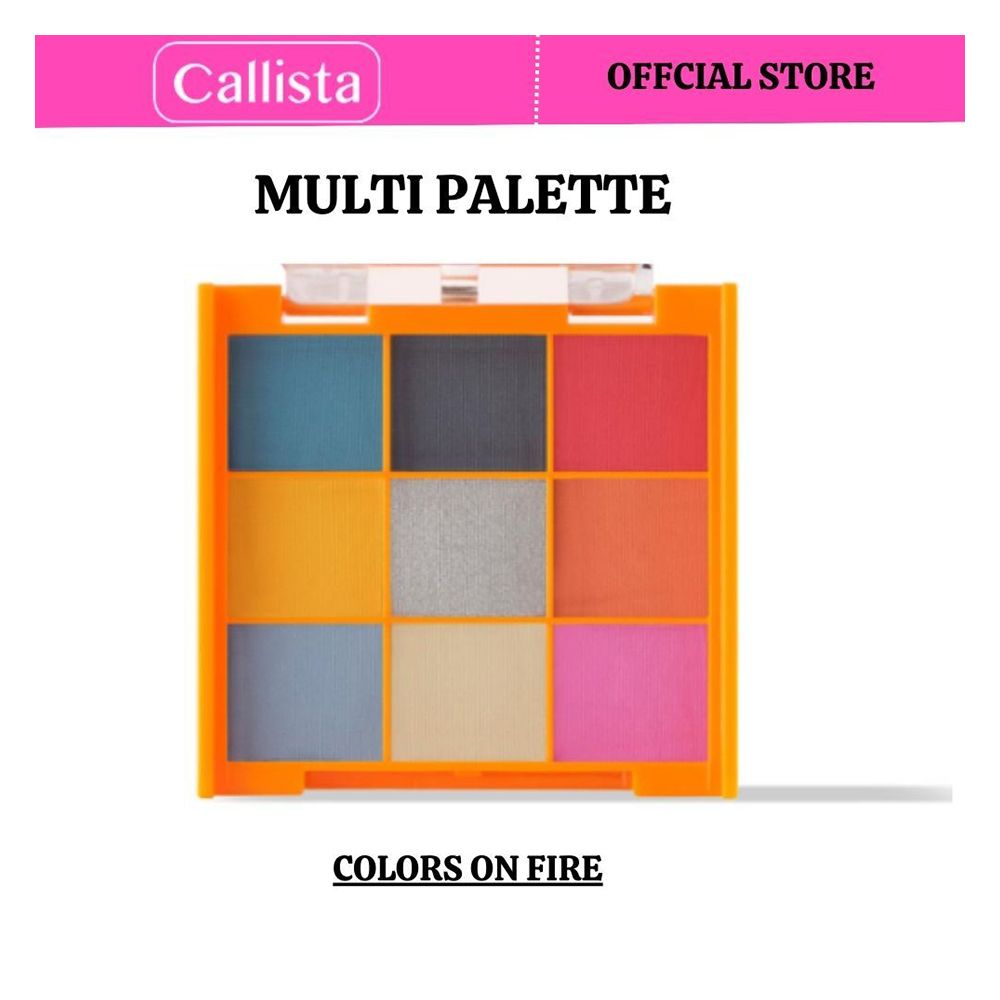 Callista Multi Palette, Vegan, High Color Payoff & Soft Texture, 0.79g X 9, 101 Colors On Fire - Main Image