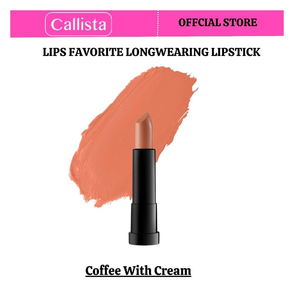 Callista Lips Favorite Longwearing Lipstick, Vegan, Macadamia Oil, Shea Butter & Cruelty Free, 4g, 307 Coffee Cream - Main Image