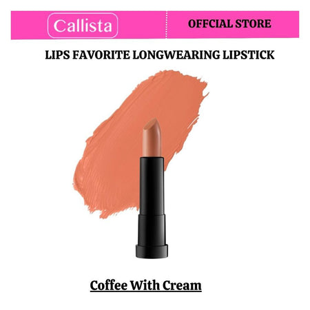 Callista Lips Favorite Longwearing Lipstick, Vegan, Macadamia Oil, Shea Butter & Cruelty Free, 4g, 307 Coffee Cream - Main Image