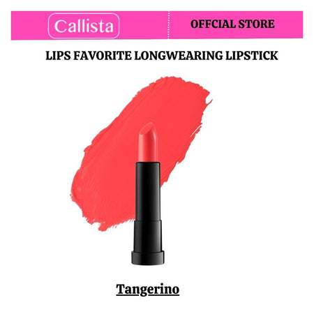 Callista Lips Favorite Longwearing Lipstick, Vegan, Macadamia Oil, Shea Butter & Cruelty Free, 4g, 304 Tangerino - Main Image