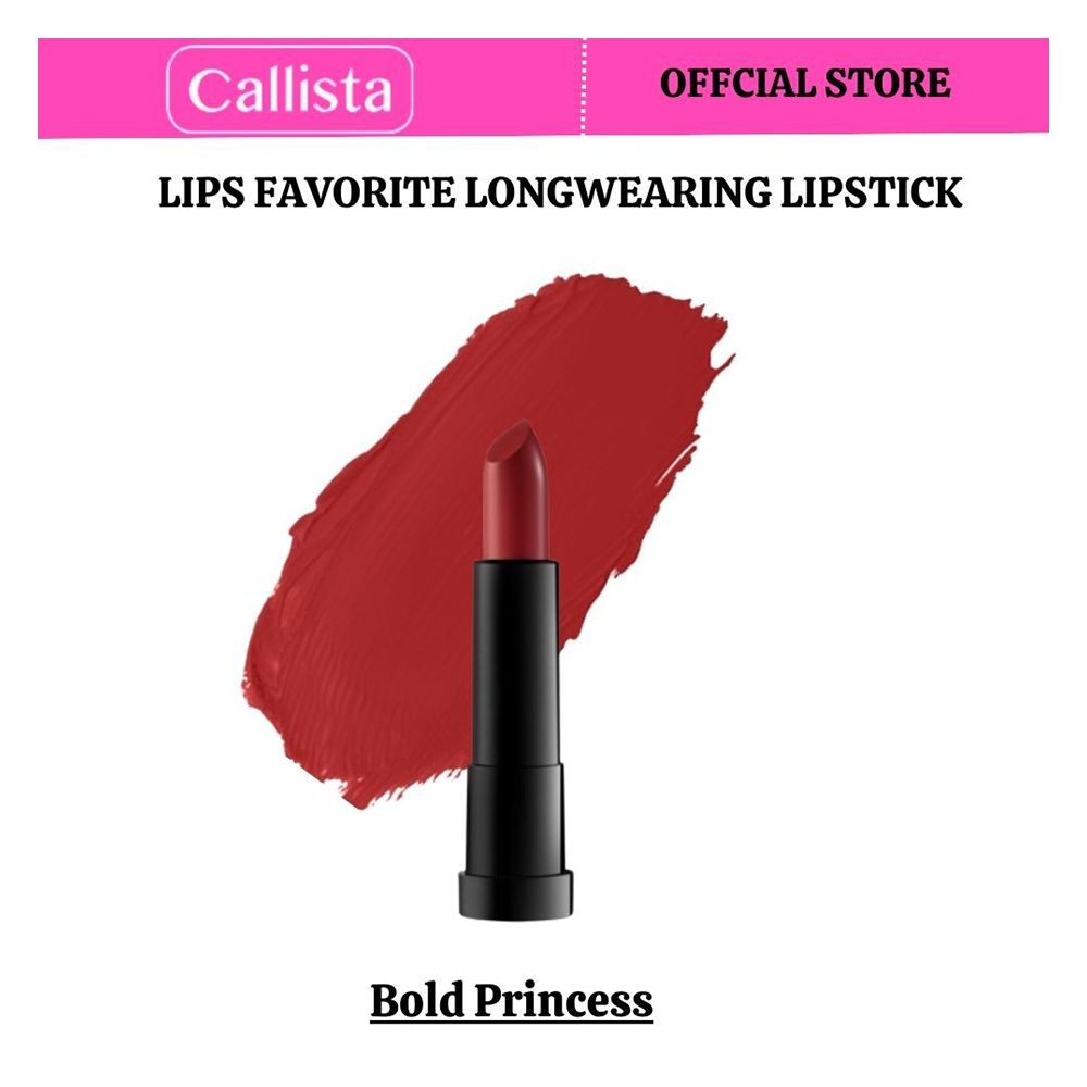 Callista Lips Favorite Longwearing Lipstick, Vegan, Macadamia Oil, Shea Butter & Cruelty Free, 4g, 303 Bold Princess - Main Image