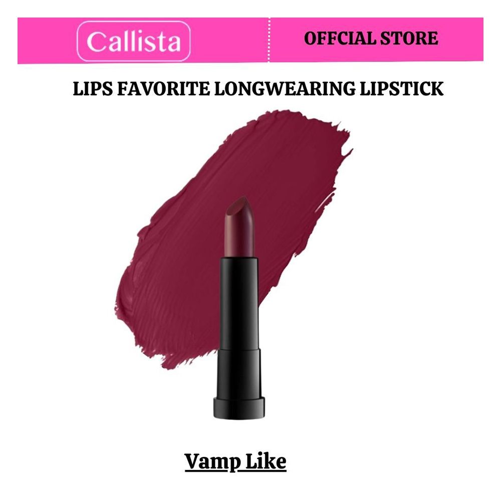 Callista Lips Favorite Longwearing Lipstick, Vegan, Macadamia Oil, Shea Butter & Cruelty Free, 4g, 308 Vamp Like - Main Image