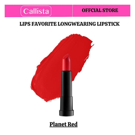 Callista Lips Favorite Longwearing Lipstick, Vegan, Macadamia Oil, Shea Butter & Cruelty Free, 4g, 302 Planet Red - Main Image