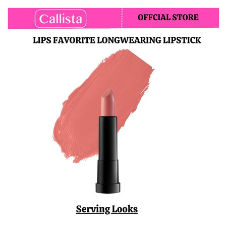 Callista Lips Favorite Longwearing Lipstick, Vegan, Macadamia Oil, Shea Butter & Cruelty Free, 4g, 301 Serving Looks - Main Image