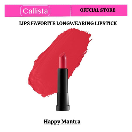 Callista Lips Favorite Longwearing Lipstick, Vegan, Macadamia Oil, Shea Butter & Cruelty Free, 4g, 305 Happy Mantro - Main Image