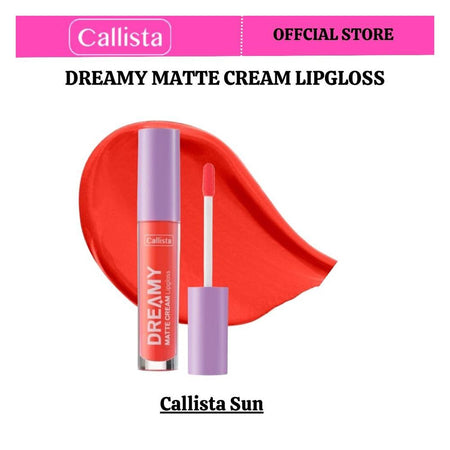 Callista Dreamy Matte Cream Lip Gloss, Vegan, Macadamia Oil, Vitamin E & Cruelty Free, 4ml, 202 Callista Sun - Main Image