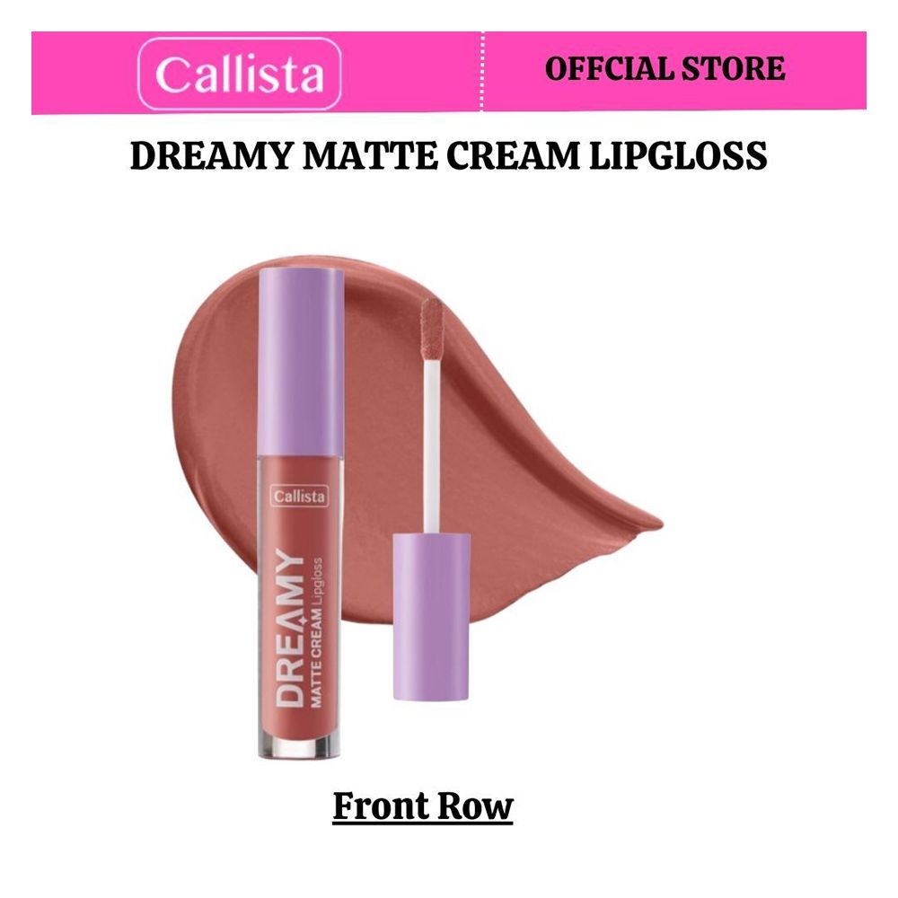 Callista Dreamy Matte Cream Lip Gloss, Vegan, Macadamia Oil, Vitamin E & Cruelty Free, 4ml, 208 Front Row - Main Image