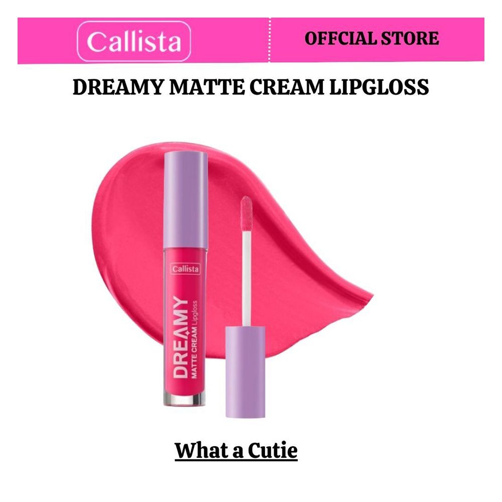 Callista Dreamy Matte Cream Lip Gloss, Vegan, Macadamia Oil, Vitamin E & Cruelty Free, 4ml, 203 What A Cutie - Main Image