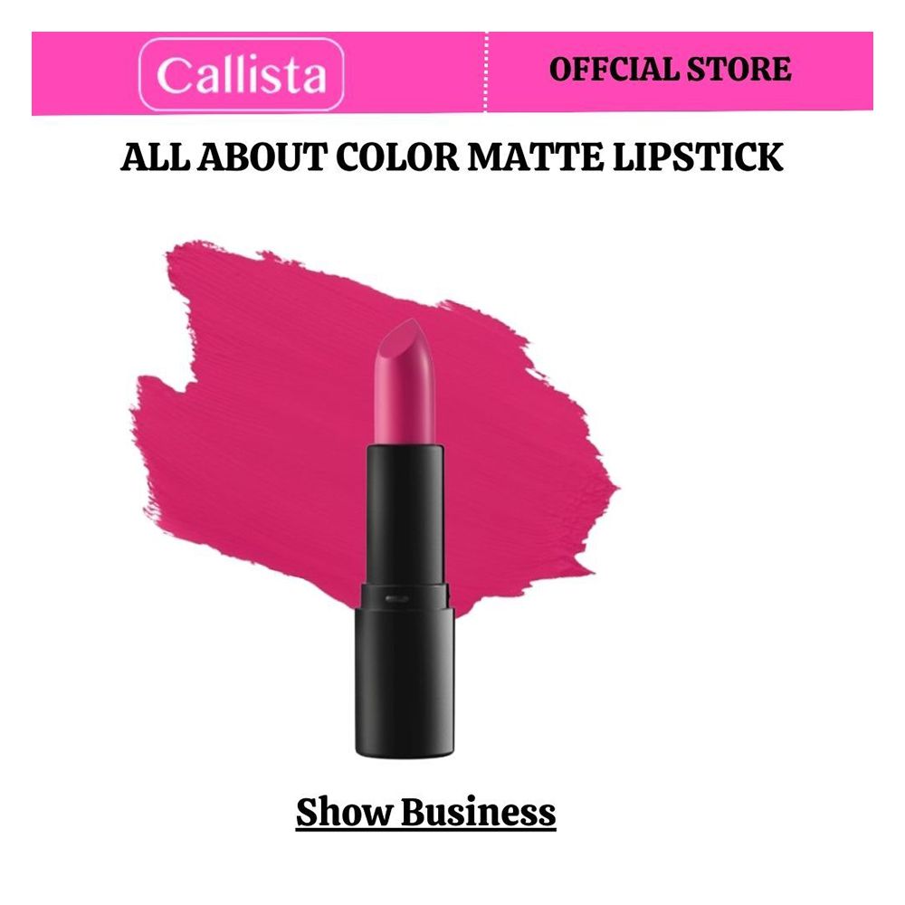 Callista All About Color Matte Lipstick, Vegan, Macadamia Oil, Vitamin E & Cruelty Free, 4g, 505 Show Business - Main Image