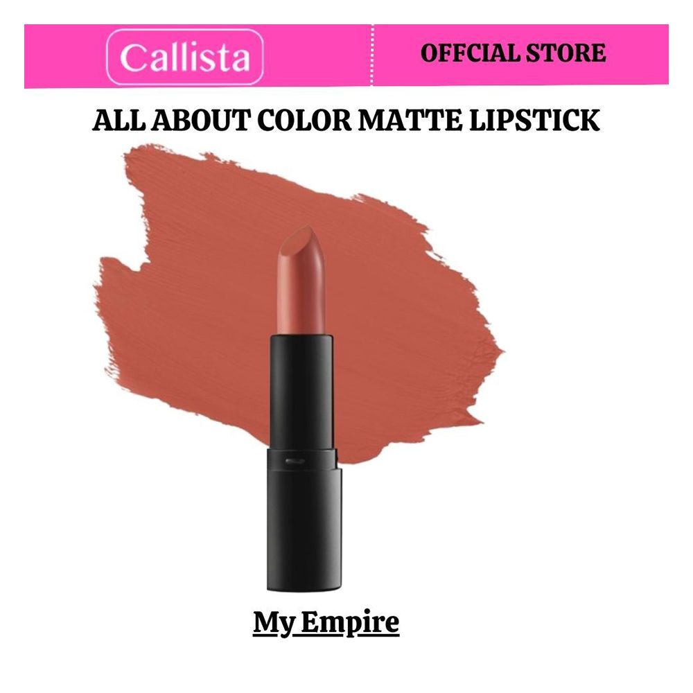 Callista All About Color Matte Lipstick, Vegan, Macadamia Oil, Vitamin E & Cruelty Free, 4g, 502 My Empire - Main Image