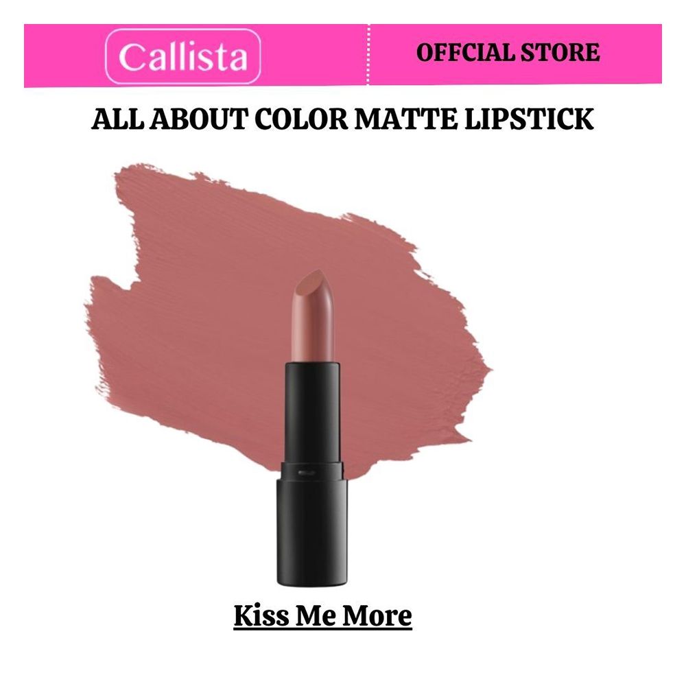 Callista All About Color Matte Lipstick, Vegan, Macadamia Oil, Vitamin E & Cruelty Free, 4g, 507 Kiss Me More - Main Image
