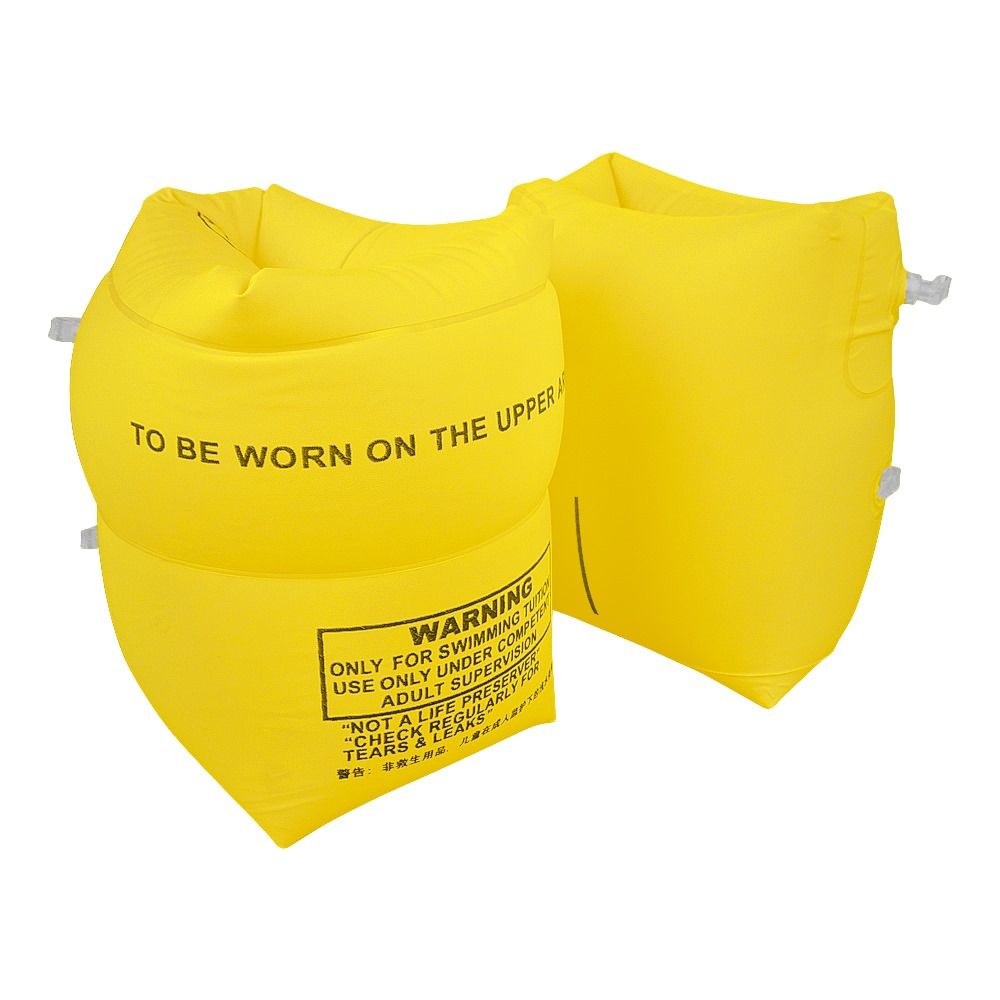Swimming Floats Inflatable Arm Bands For Kids, Floatation Sleeves Water Wings, Yellow, 1-Pair - Image 2