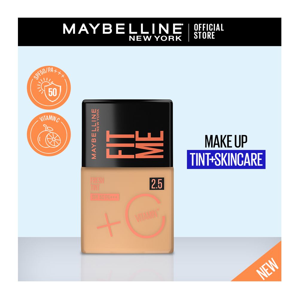 Maybelline New York Fit Me 2.5 Fresh Tint With SPF 50 & Vitamin C, 30ml - Main Image