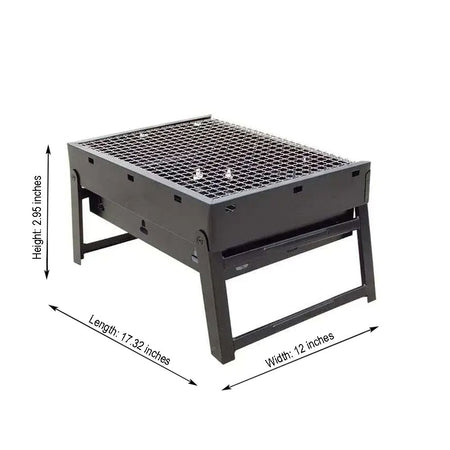AJF Barbecue/BBQ Grill, 17.32 X 12.01 X 2.95 Inches, Portable, Easy To Carry & Clean, Ideal For Camping, TL-372 - Image 2