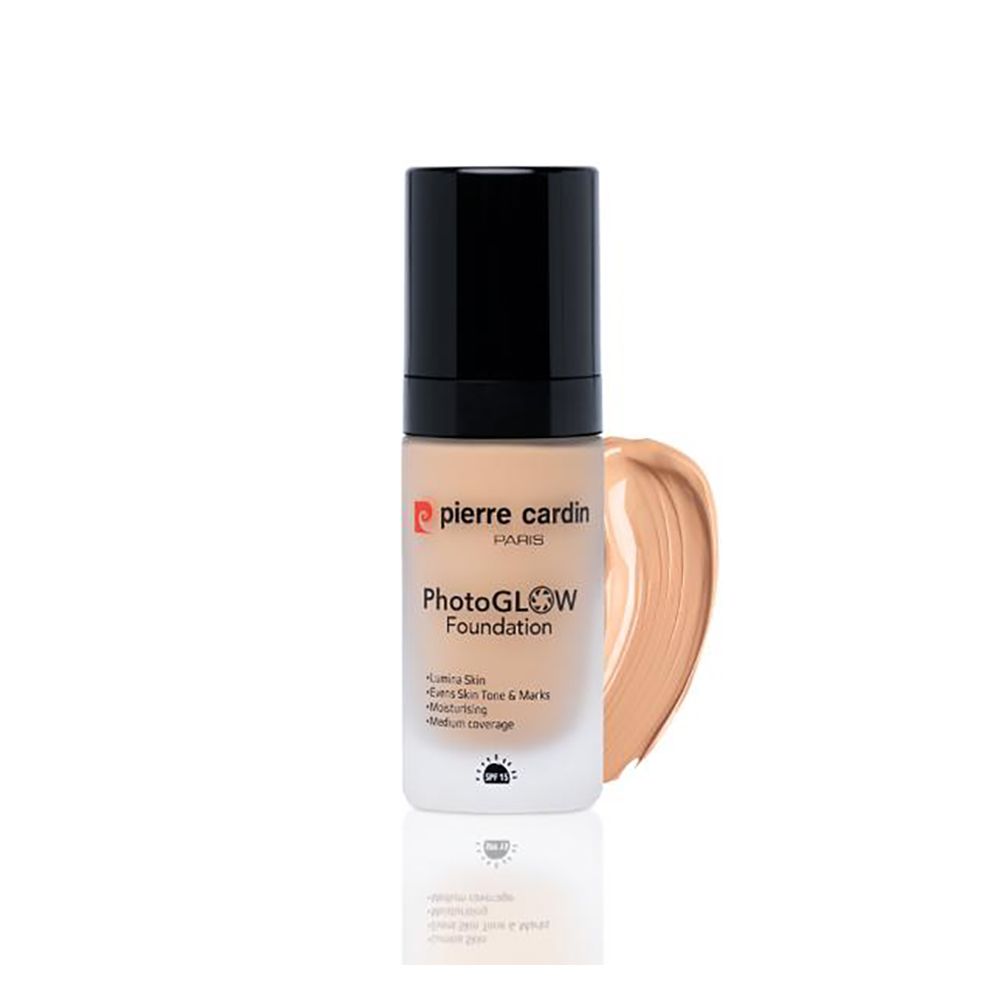 Pierre Cardin Paris Photoglow Foundation, Medium Coverage, Evens Skin Tons & Marks, SPF 15, Warm Yellow 404 - Main Image