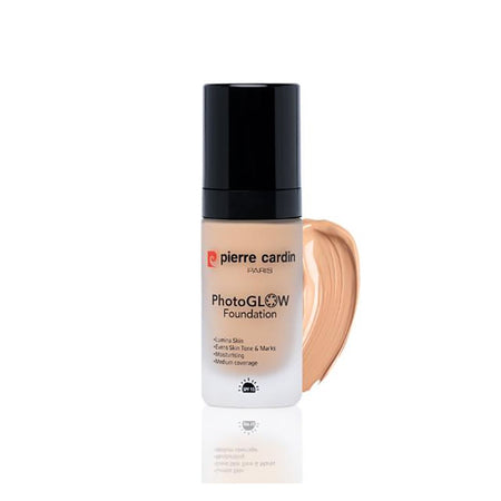 Pierre Cardin Paris Photoglow Foundation, Medium Coverage, Evens Skin Tons & Marks, SPF 15, Warm Yellow 404 - Main Image