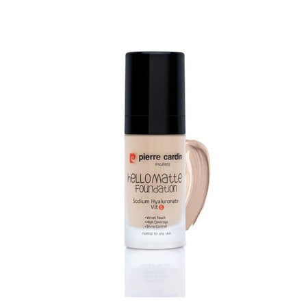 Pierre Cardin Paris Hello Matte Foundation, Sodium Hyaluronate & Vitamin E, For Normal To Oily Skin, Fair 306 - Main Image