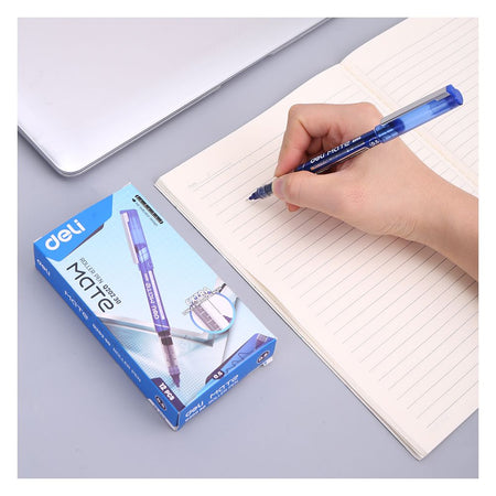 Deli Roller Pen, Tip 0.5mm, Blue, 1-Piece, EQ20230 - Image 5