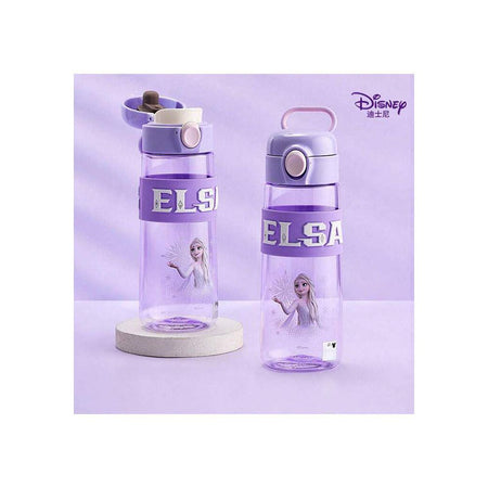 AJF Disney Frozen Plastic Water Bottle With One Click Button, 680ml Capacity, Purple - Main Image