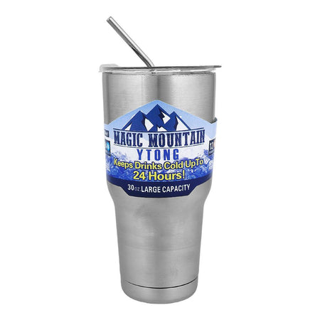 AJF Stainless Steel Carnival Tumbler With Straw, 900ml Capacity - Image 3