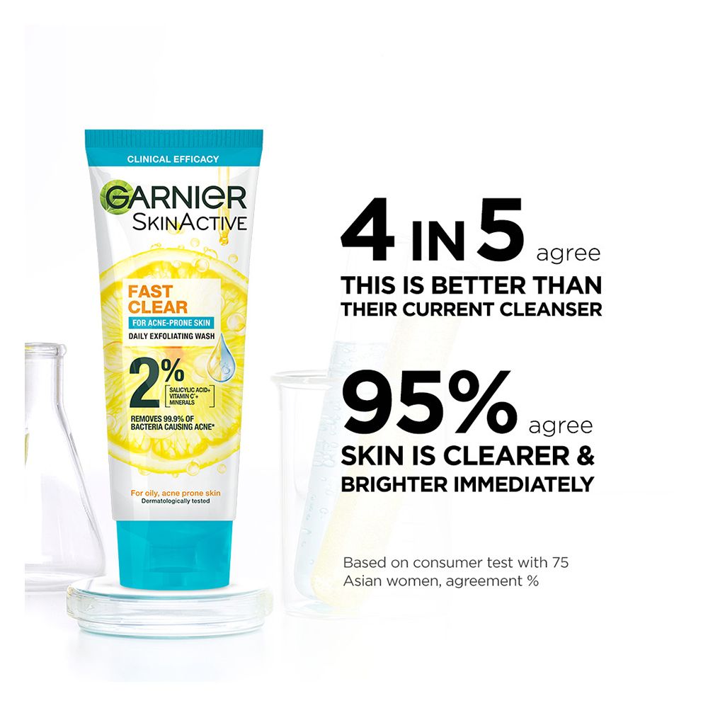 Garnier Fast Clear Facewash, For Acne Prone Skin, 50ml - Image 5