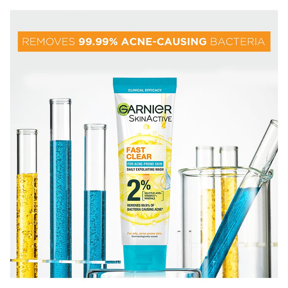 Garnier Fast Clear Facewash, For Acne Prone Skin, 100ml - Image 3