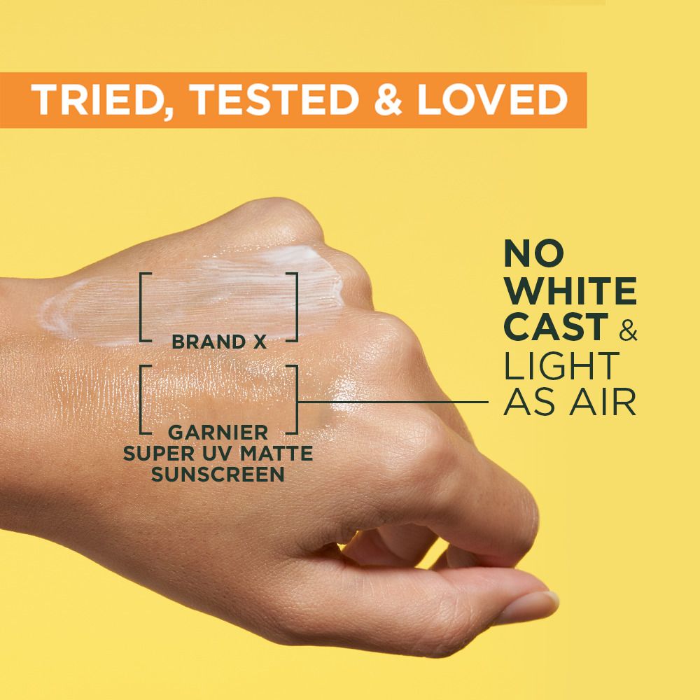 Garnier Bright Complete Vitamin C Super UV Matte Sunscreen SPF50+, 30ml - Image 2