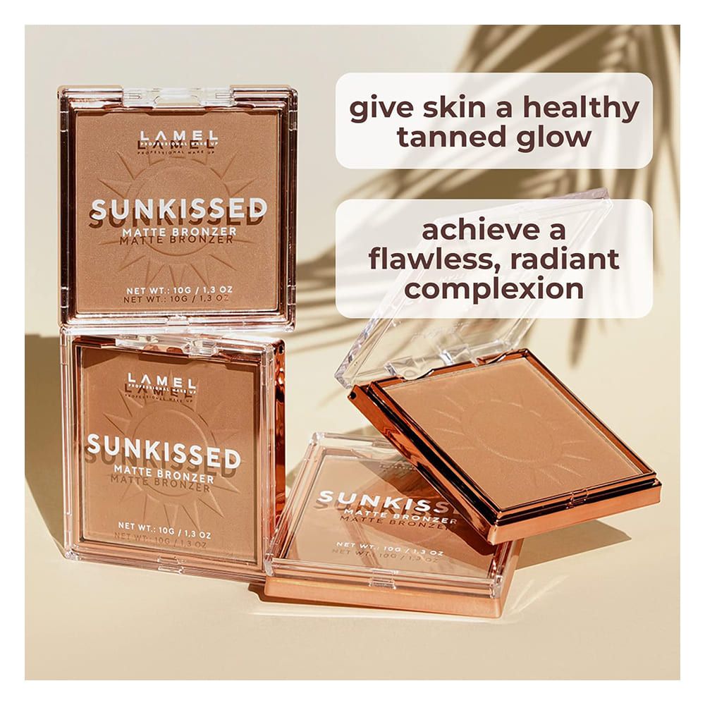 LAMEL Sun kissed Matte Bronzer Face Powder, 10g, 401 - Image 4
