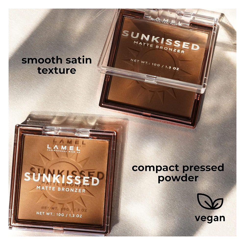 LAMEL Sun kissed Matte Bronzer Face Powder, 10g, 401 - Image 7