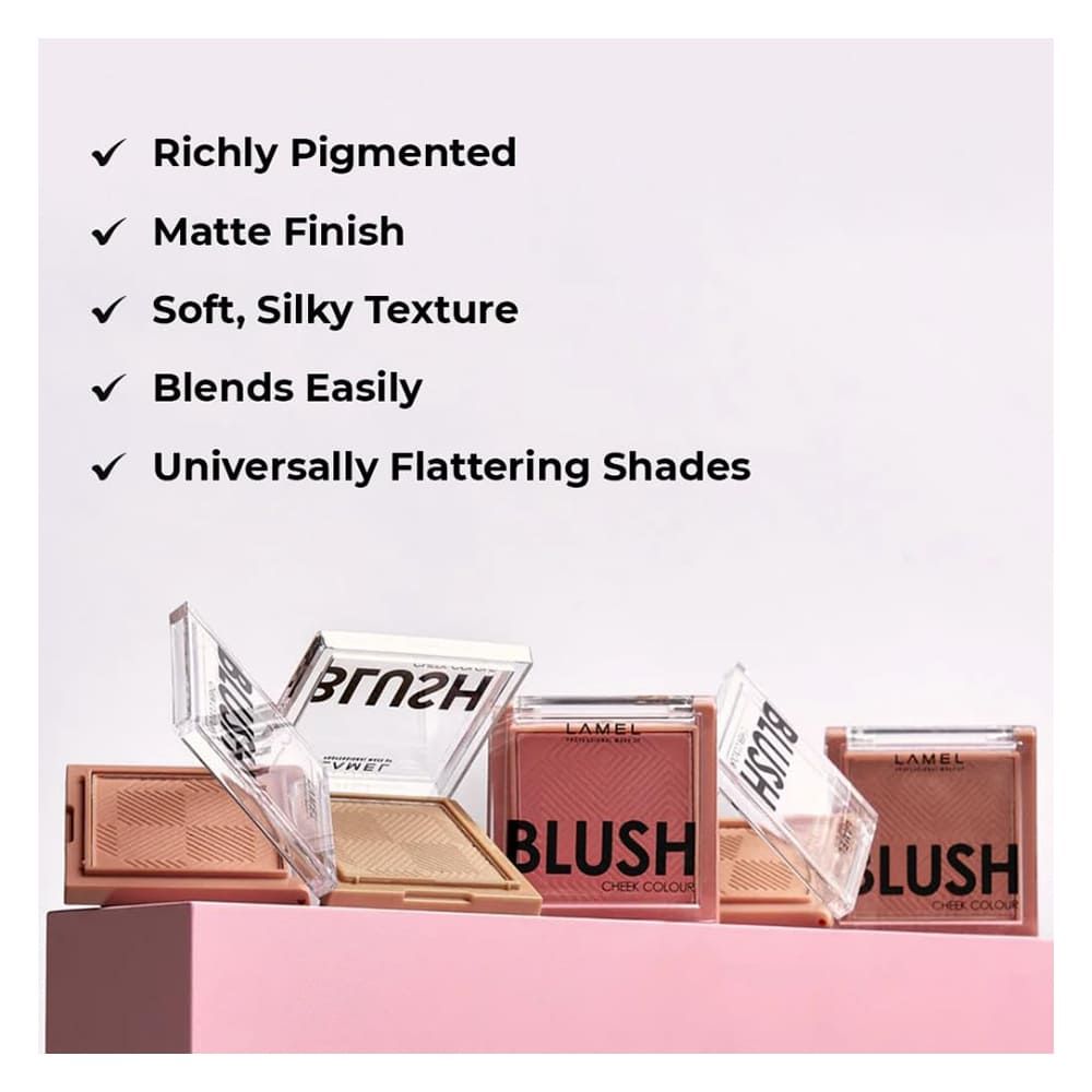 LAMEL Blush Cheek Shading and Contouring Powder, 3.8g, 403 Coral - Image 4