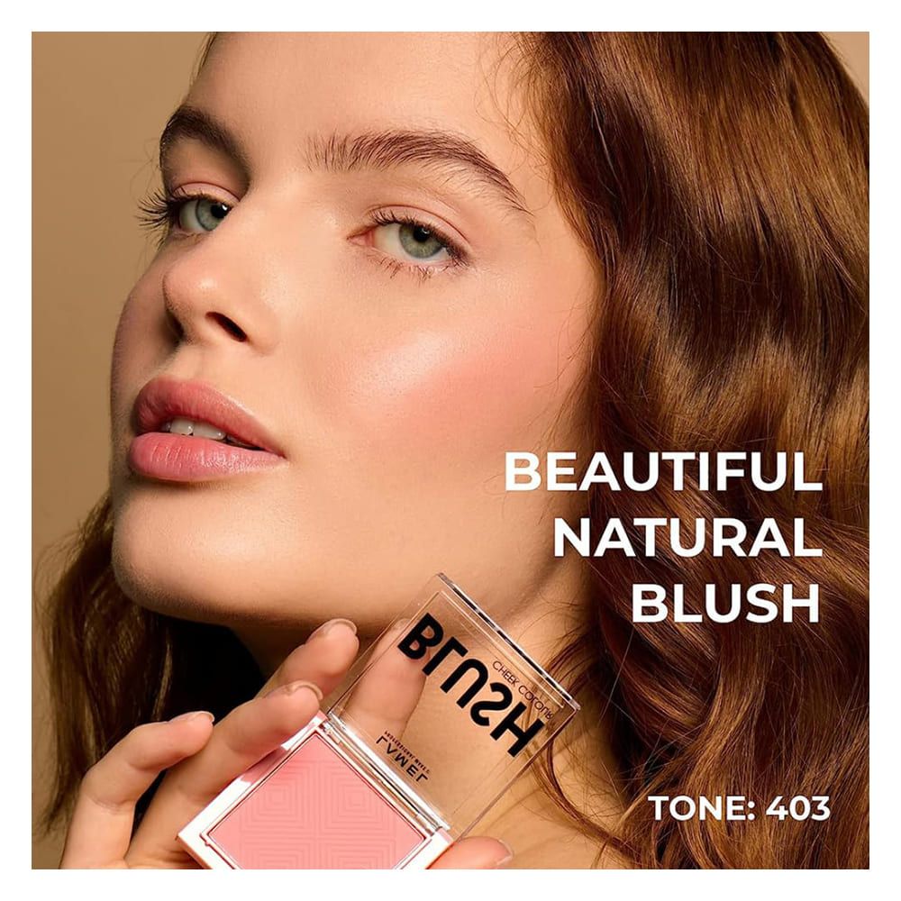 LAMEL Blush Cheek Shading and Contouring Powder, 3.8g, 403 Coral - Image 5