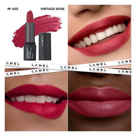 LAMEL Powder Drop Long Lasting Matte Lipstick, 403 Vintage Rose - Image 2