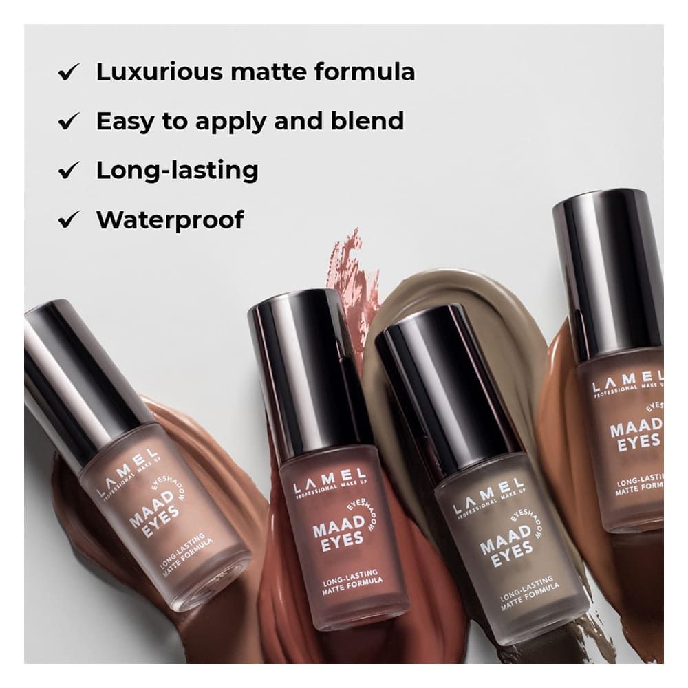 LAMEL Maad Eyes Liquid Eyeshadow, Long Lasting Waterproof Matte Eye Tint, 405 Sign - Image 4