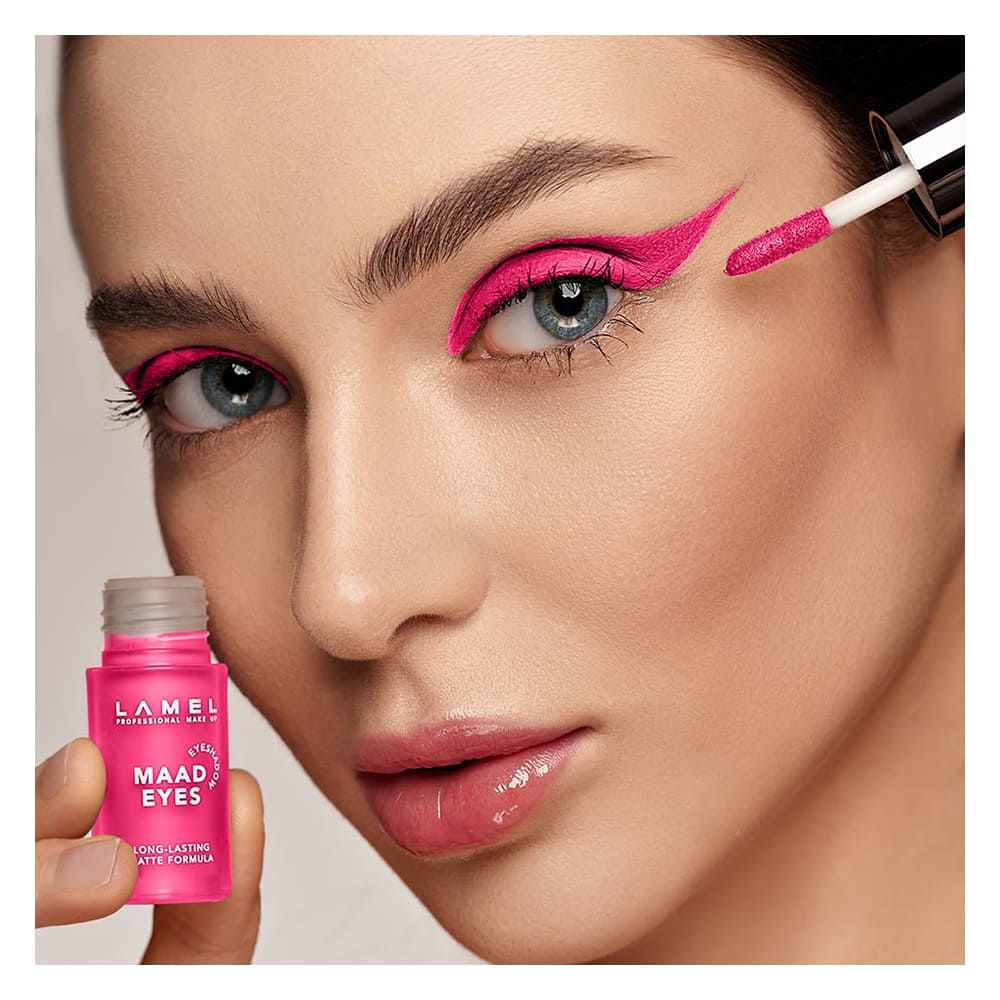 LAMEL Maad Eyes Liquid Eyeshadow, Long Lasting Waterproof Matte Eye Tint, 406 Oasis - Image 5