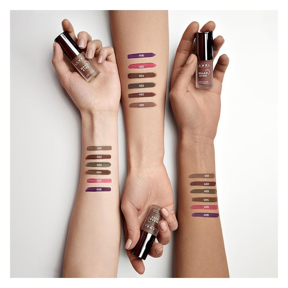 LAMEL Maad Eyes Liquid Eyeshadow, Long Lasting Waterproof Matte Eye Tint, 404 Dark Chocolate - Image 7
