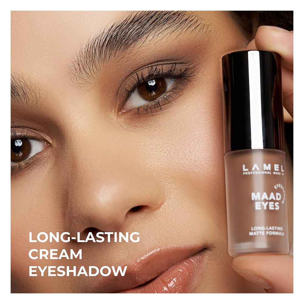 LAMEL Maad Eyes Liquid Eyeshadow, Long Lasting Waterproof Matte Eye Tint, 401 Crème - Image 3
