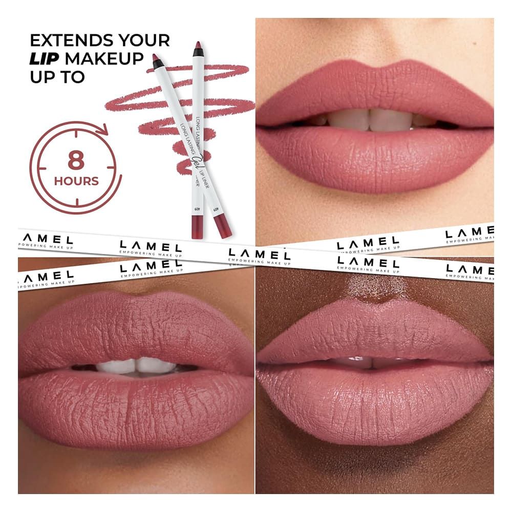 LAMEL Long Lasting Gel Lip Liner, 1.7g, 409 Caramel - Image 3