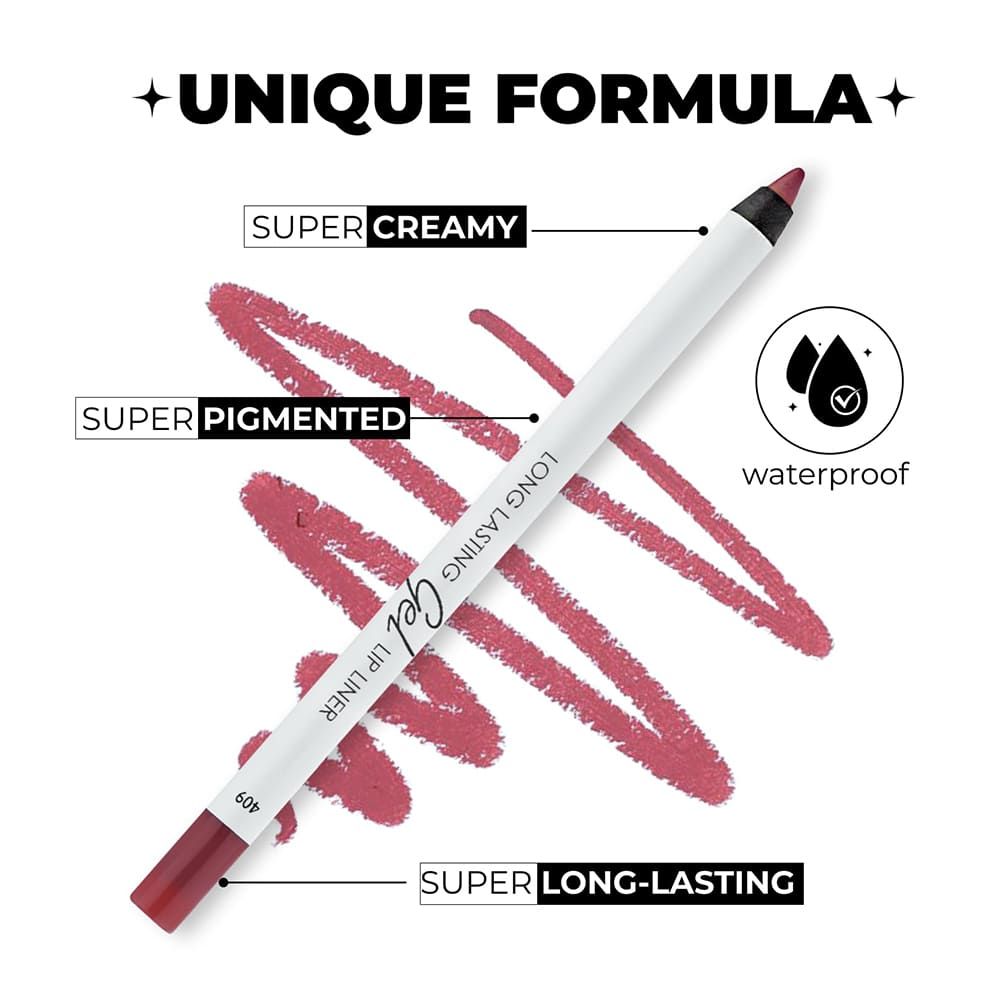 LAMEL Long Lasting Gel Lip Liner, 1.7g, 409 Caramel - Image 6