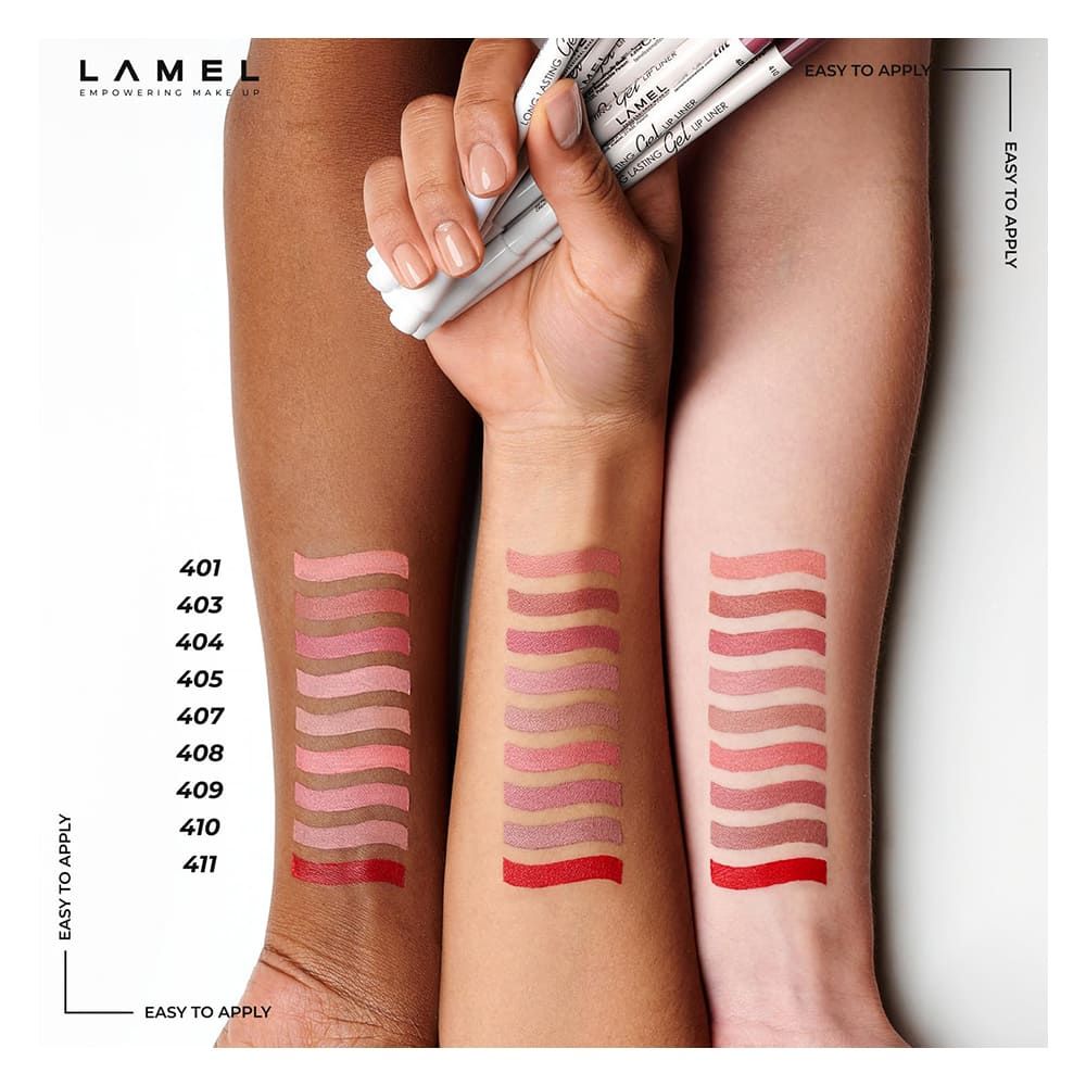 LAMEL Long Lasting Gel Lip Liner, 1.7g, 409 Caramel - Image 8