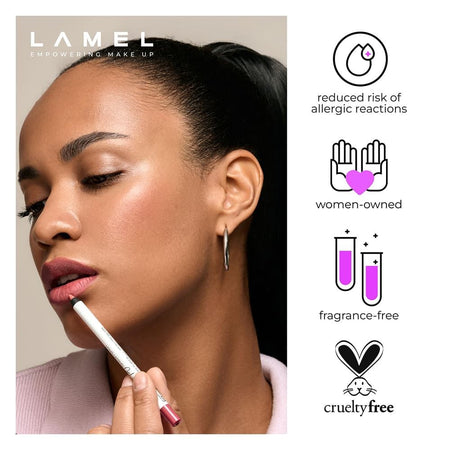 LAMEL Long Lasting Gel Lip Liner, 1.7g, 408 Pink Plum - Image 8